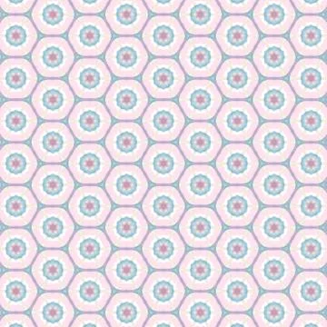 Seamless pattern with geometric ornaments. Floor tiles, porcelain ceramic til Illustrazione stock