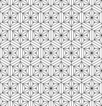 Seamless pattern geometric pattern .Black and white. Stock Illustration