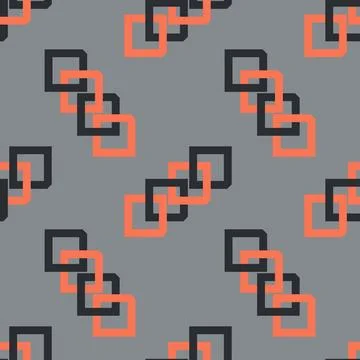 Seamless pattern with geometric shapes. Abstract drawing in the form of squ.. Stock Illustration