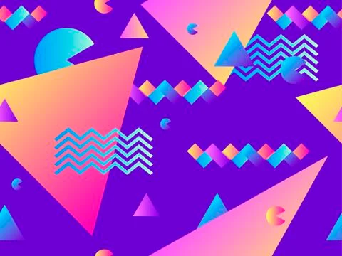 Seamless pattern with geometric shapes and gradient. Background for promotion Stockillustratie