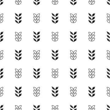 Seamless pattern of geometric shapes. Black and white vector illustration イラスト素材