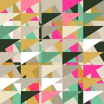 Seamless pattern of geometric shapes. Geometric retro background Stock Illustration