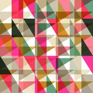 Seamless pattern of geometric shapes. Geometric retro background. Stock Illustration