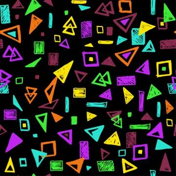 Seamless pattern with geometric shapes Stock Illustration