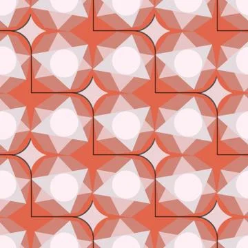 Seamless pattern of geometric shapes Stock Illustration