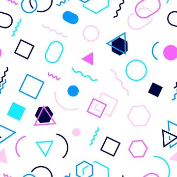 Seamless pattern with geometric shapes. Illustrazione stock