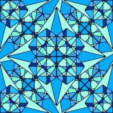 Seamless pattern of geometric shapes. Sacred geometry abstract symbols. Alche Stock Illustration