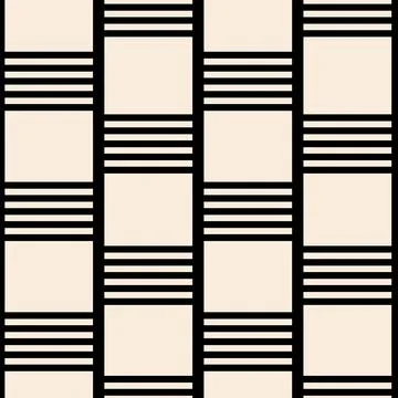 Seamless pattern of geometric shapes. Striped background for fabric decoratio Stock Illustration