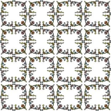 Seamless pattern with geometric shapes, vector illustration Stock Illustration