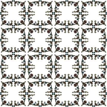 Seamless pattern with geometric shapes, vector illustration Stock Illustration