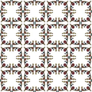 Seamless pattern with geometric shapes, vector illustration Stock Illustration