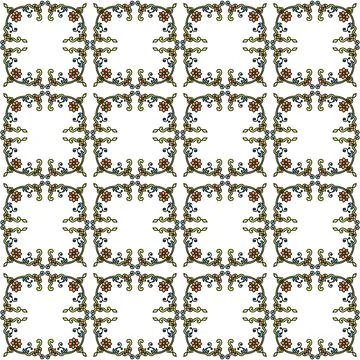 Seamless pattern with geometric shapes, vector illustration Stock Illustration