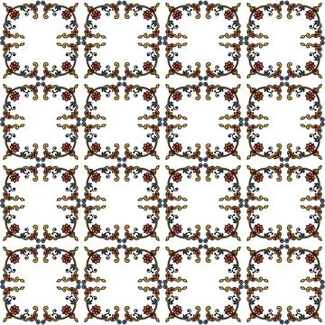 Seamless pattern with geometric shapes, vector illustration Stock Illustration