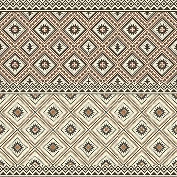 Seamless pattern with geometric shapes, vector illustration Stock Illustration