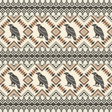 Seamless pattern with geometric shapes, vector illustration Stock Illustration