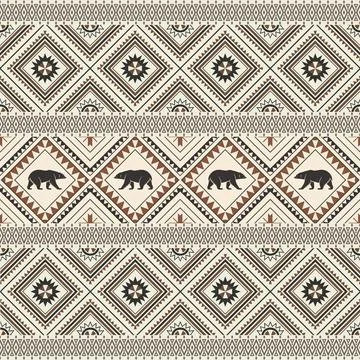 Seamless pattern with geometric shapes, vector illustration Stock Illustration