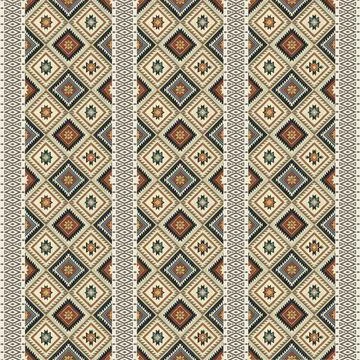 Seamless pattern with geometric shapes, vector illustration Stock Illustration