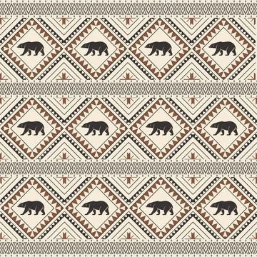 Seamless pattern with geometric shapes, vector illustration Stock Illustration