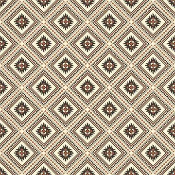Seamless pattern with geometric shapes, vector illustration Stock Illustration