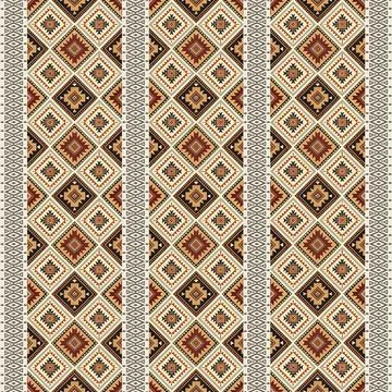 Seamless pattern with geometric shapes, vector illustration Stock Illustration