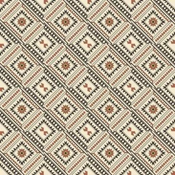 Seamless pattern with geometric shapes, vector illustration Stock Illustration