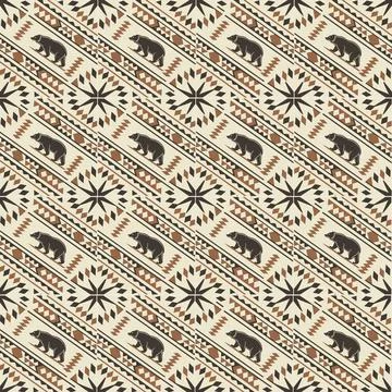Seamless pattern with geometric shapes, vector illustration Stock Illustration