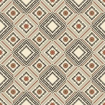 Seamless pattern with geometric shapes, vector illustration Stock Illustration