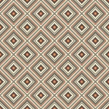 Seamless pattern with geometric shapes, vector illustration Stock Illustration