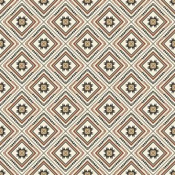 Seamless pattern with geometric shapes, vector illustration Stock Illustration