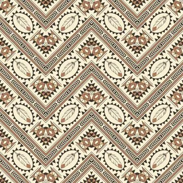 Seamless pattern with geometric shapes, vector illustration Stock Illustration