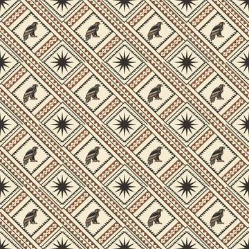 Seamless pattern with geometric shapes, vector illustration Stock Illustration