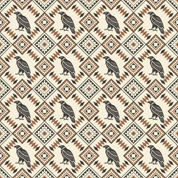 Seamless pattern with geometric shapes, vector illustration Stock Illustration