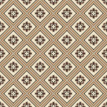 Seamless pattern with geometric shapes, vector illustration Stock Illustration