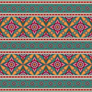 Seamless pattern with geometric shapes, vector illustration Stock Illustration
