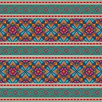 Seamless pattern with geometric shapes, vector illustration Stock Illustration
