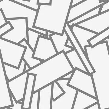 Seamless pattern with geometric shapes on white background Stock Illustration