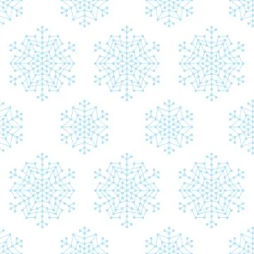 Seamless pattern with geometric snowflakes Stock-Illustration