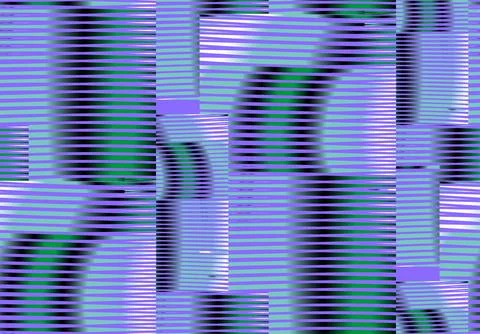 Seamless pattern with geometric striped blue abstract shapes cyberpunk concept. Stock Illustration