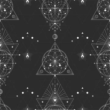 Seamless pattern with geometric symbols. Stock Illustration