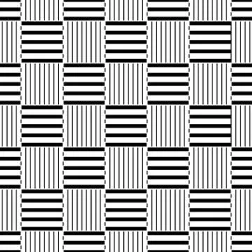 Seamless pattern with geometric tiles with bold squares Stock Illustration