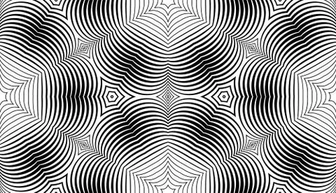 Seamless pattern with geometric woodcut styled line tiles and arabic pattern  Illustrazione stock