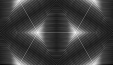 Seamless pattern with geometric woodcut styled line tiles and arabic pattern  Stock Illustration