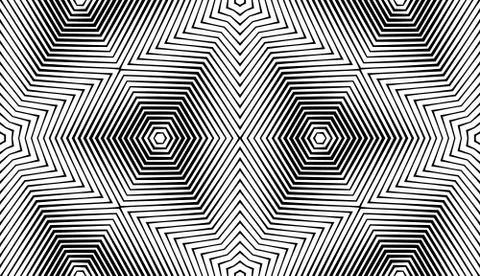 Seamless pattern with geometric woodcut styled line tiles and arabic pattern  스톡 일러스트