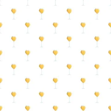 Seamless pattern with geometric yellow cocktail glasses 스톡 일러스트