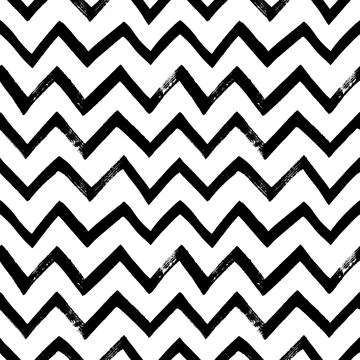 Seamless pattern with geometric zig zag lines. 스톡 일러스트