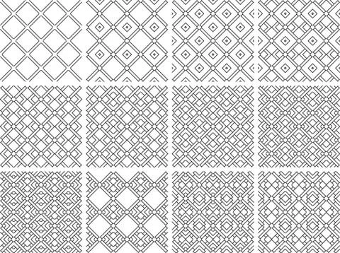 Seamless pattern with geometrical figures Stock Illustration