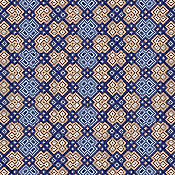Seamless pattern with geometrical motif Stock Illustration