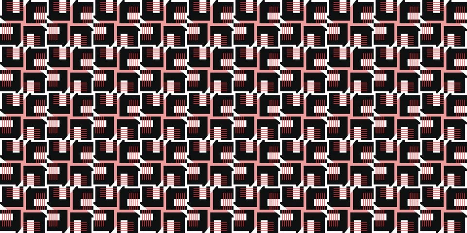 Seamless Pattern geometrical texture, background vector 库存插图
