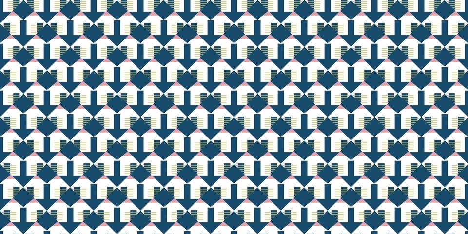 Seamless Pattern geometrical texture, background vector Stock Illustration