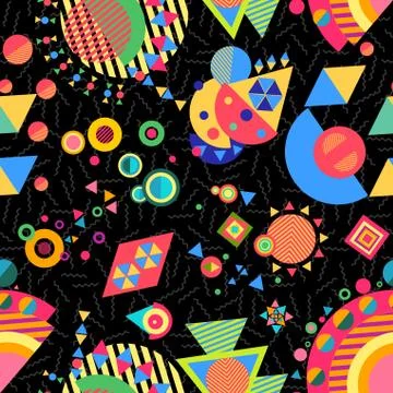 Seamless pattern geometry background colorful 스톡 일러스트
